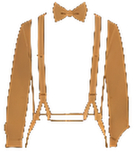 Camisa de gala con corbatín y tirantes